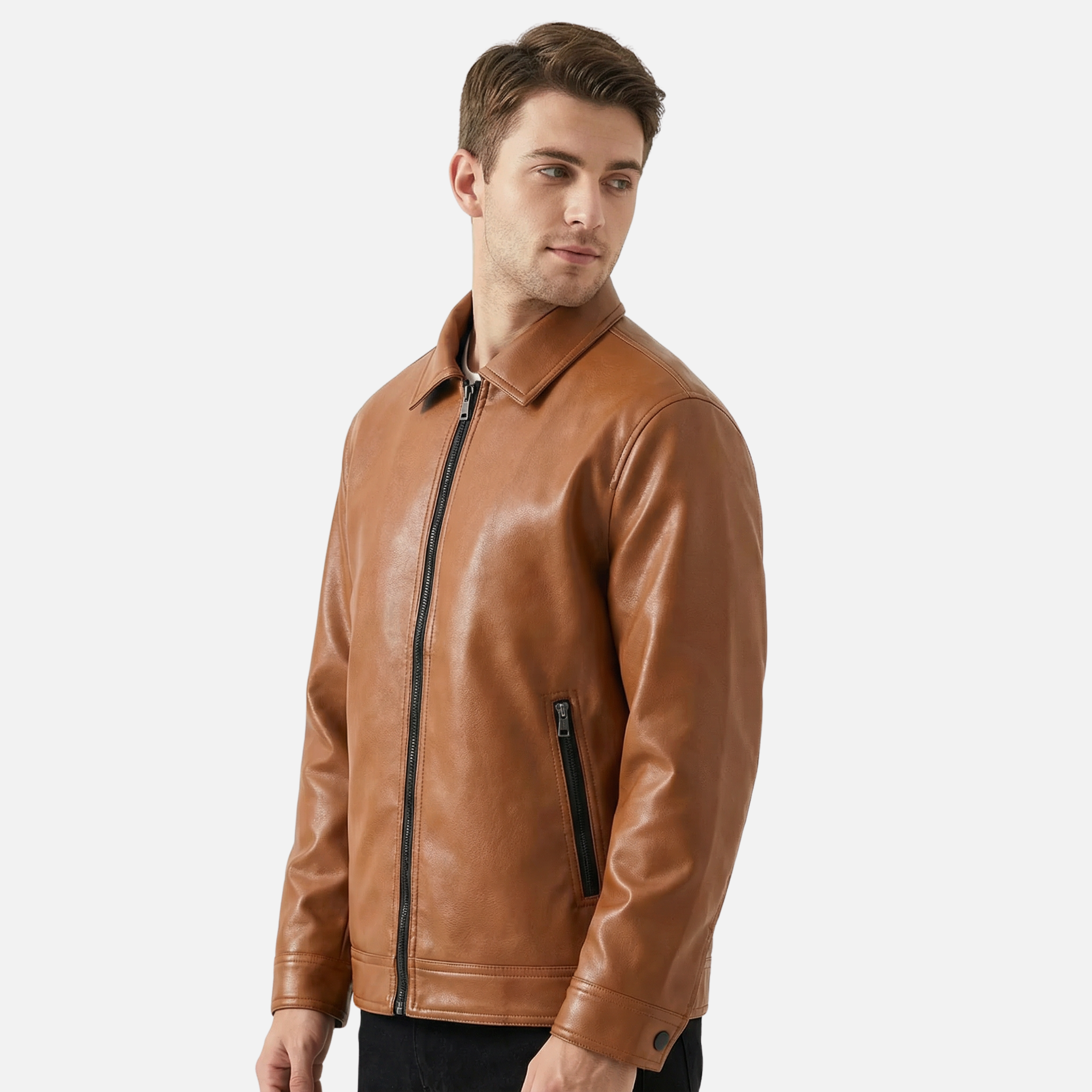 Men’s Classic Bomber Jacket with Zip Pockets