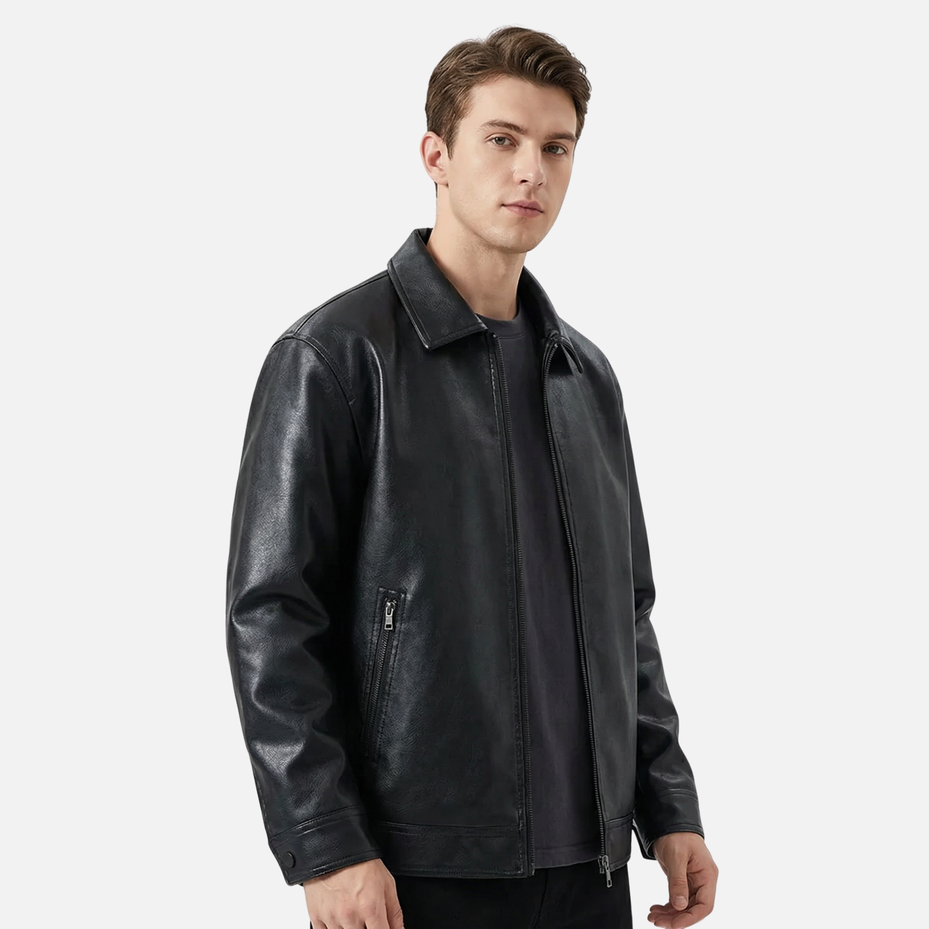 Men’s Classic Bomber Jacket with Zip Pockets