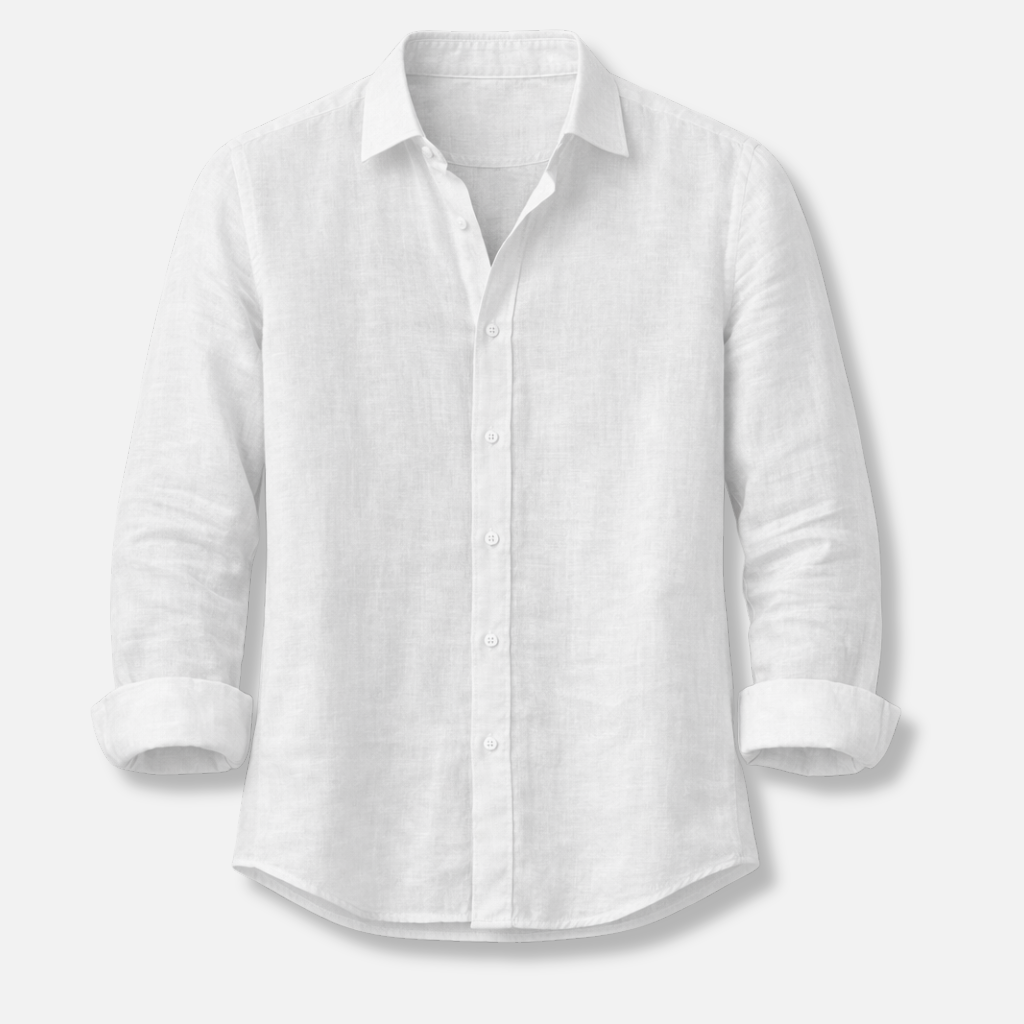 Men’s Linen Heritage Shirt with Buttoned Cuffs