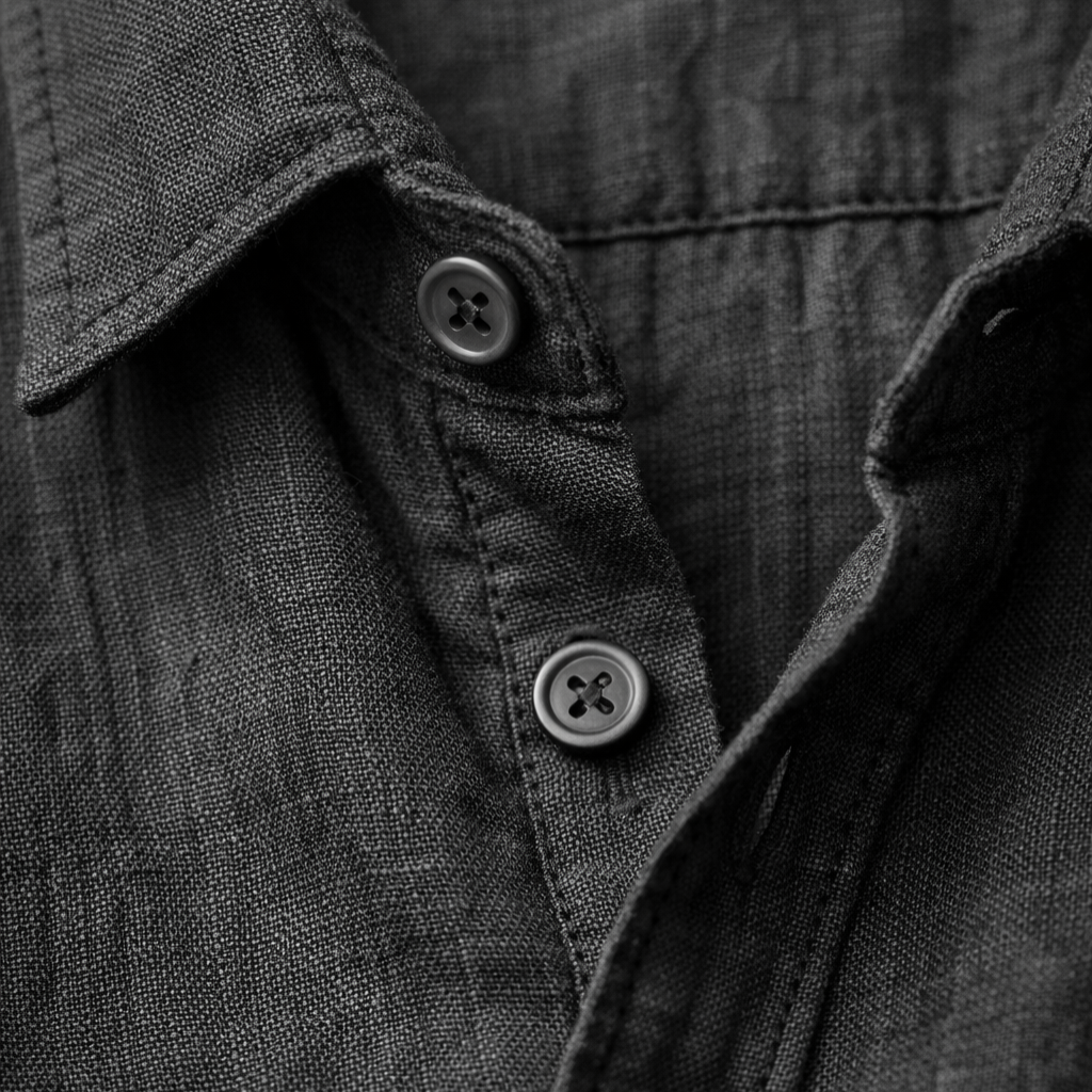 Men’s Linen Heritage Shirt with Buttoned Cuffs