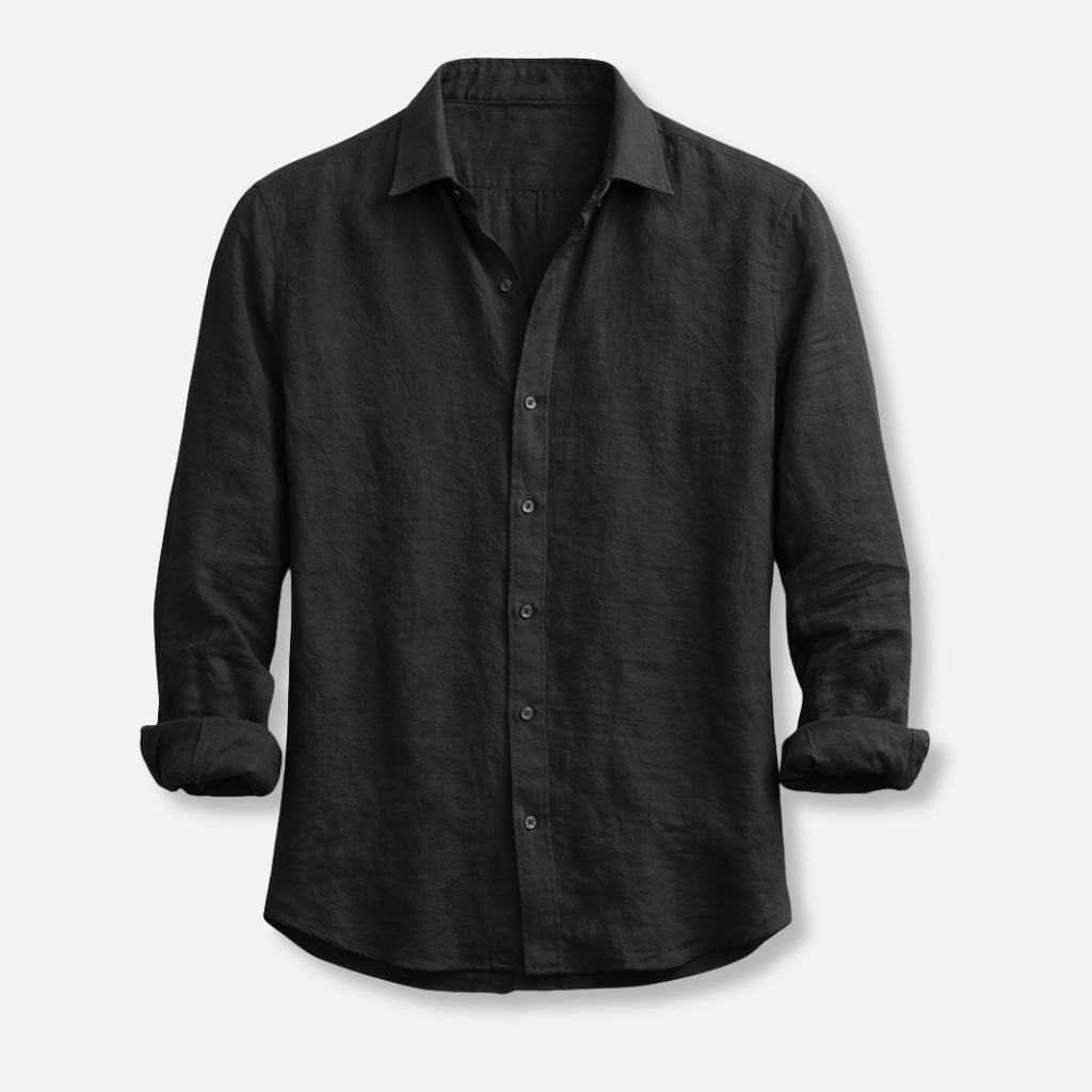 Men’s Linen Heritage Shirt with Buttoned Cuffs