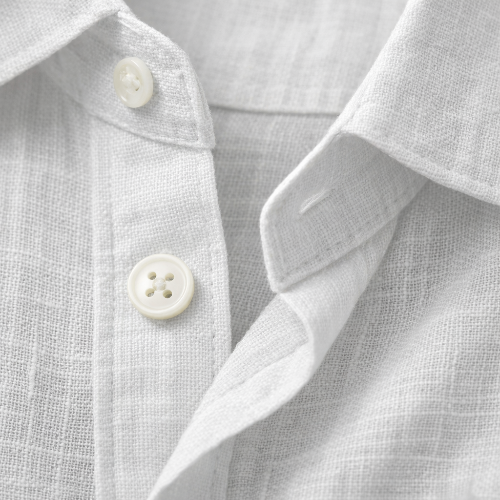 Men’s Linen Heritage Shirt with Buttoned Cuffs