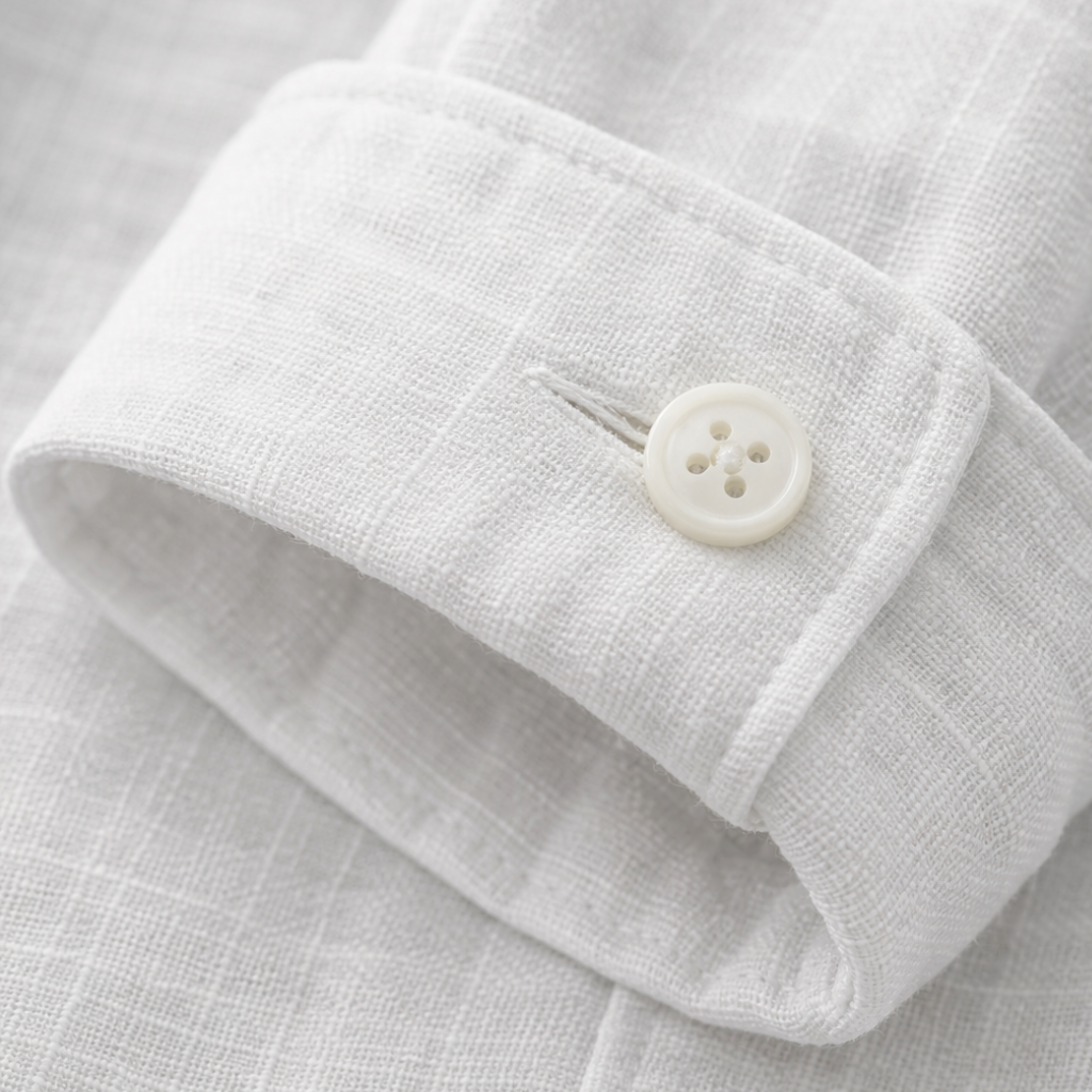 Men’s Linen Heritage Shirt with Buttoned Cuffs