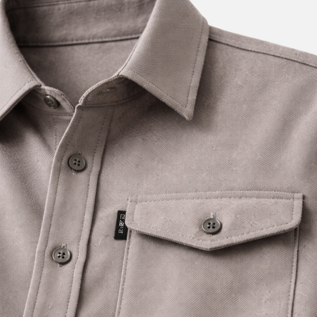 Men’s Casual Overshirt with Chest Pockets