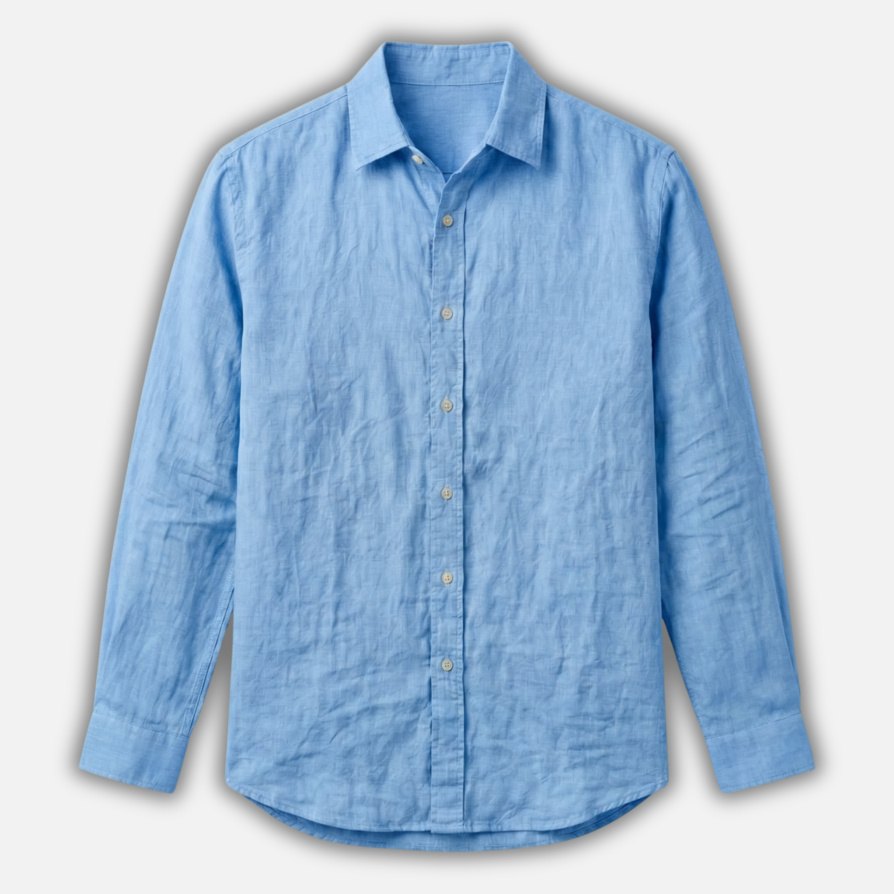 Men’s Relaxed Fit Linen Shirt with Long Sleeves