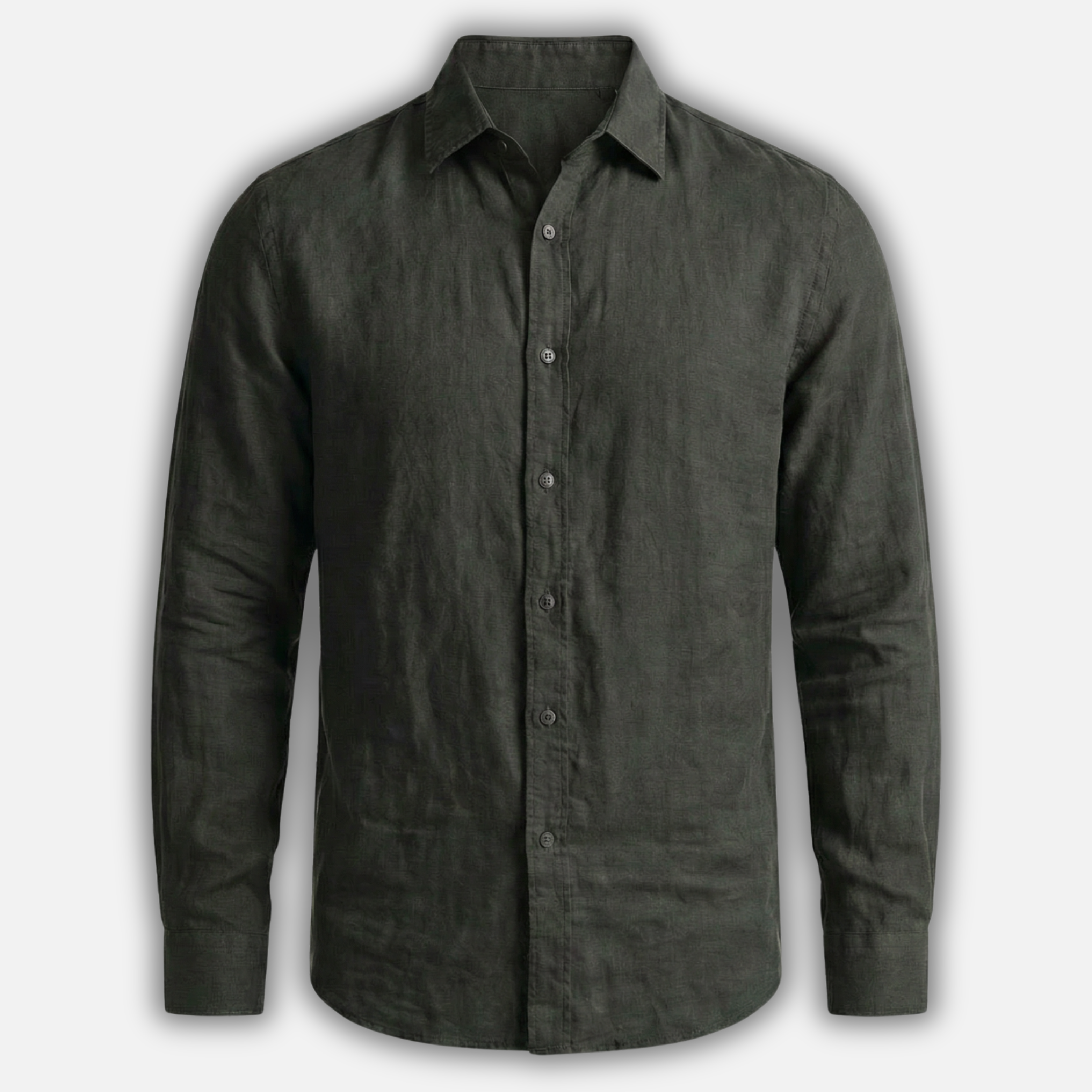 Men’s Relaxed Fit Linen Shirt with Long Sleeves