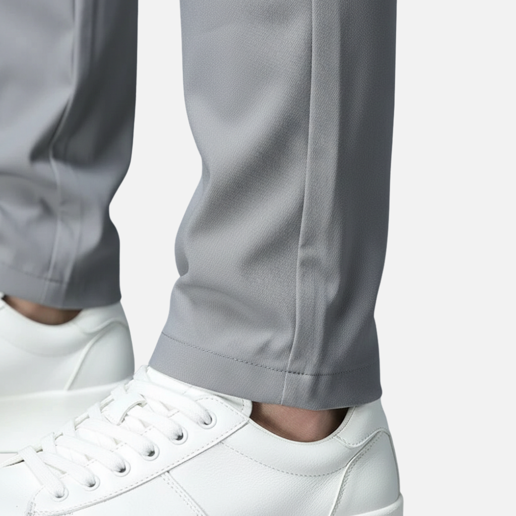 Men’s Straight-Leg Formal Trousers with Belt Loopsm