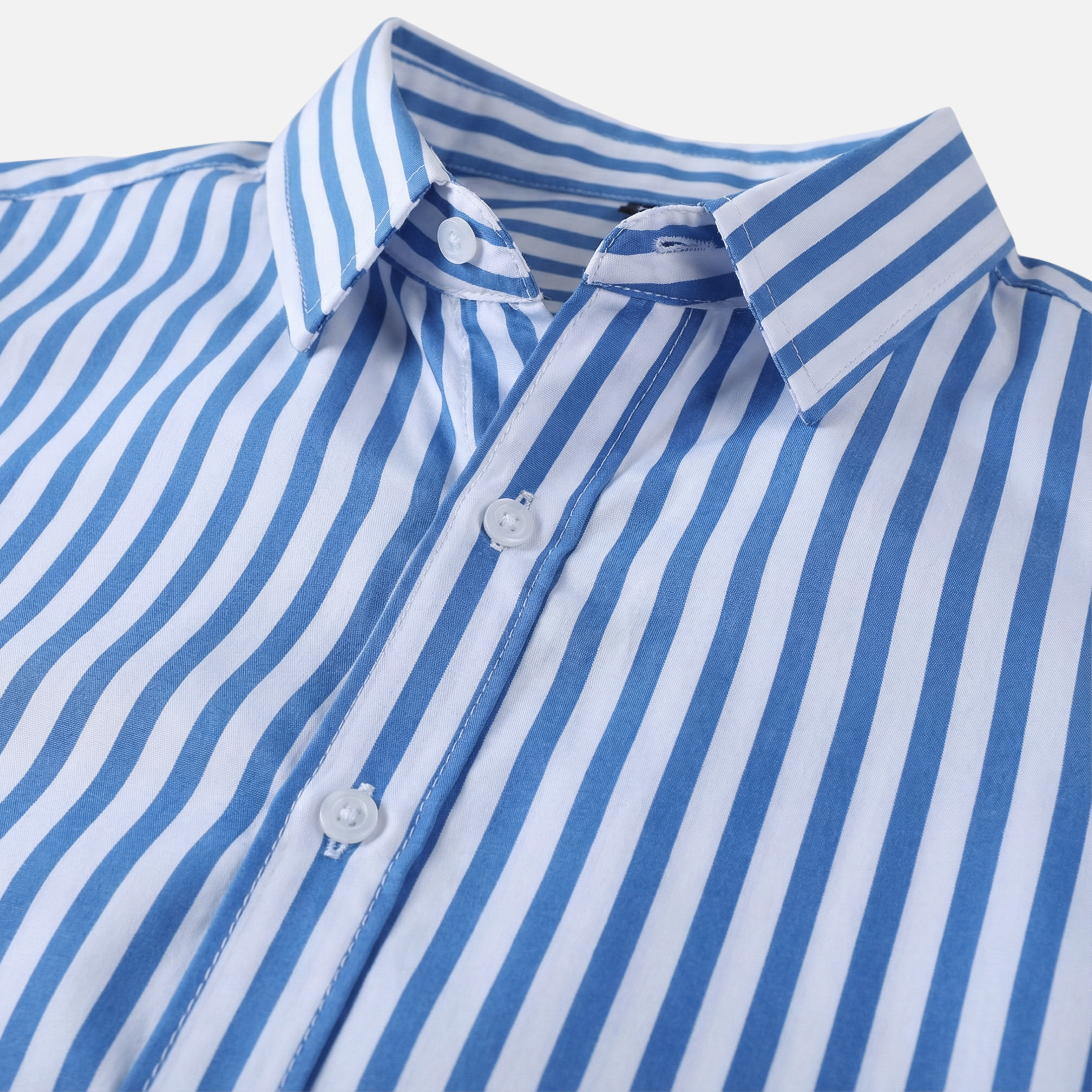 Striped Long-Sleeve Button-Up Shirt for Men