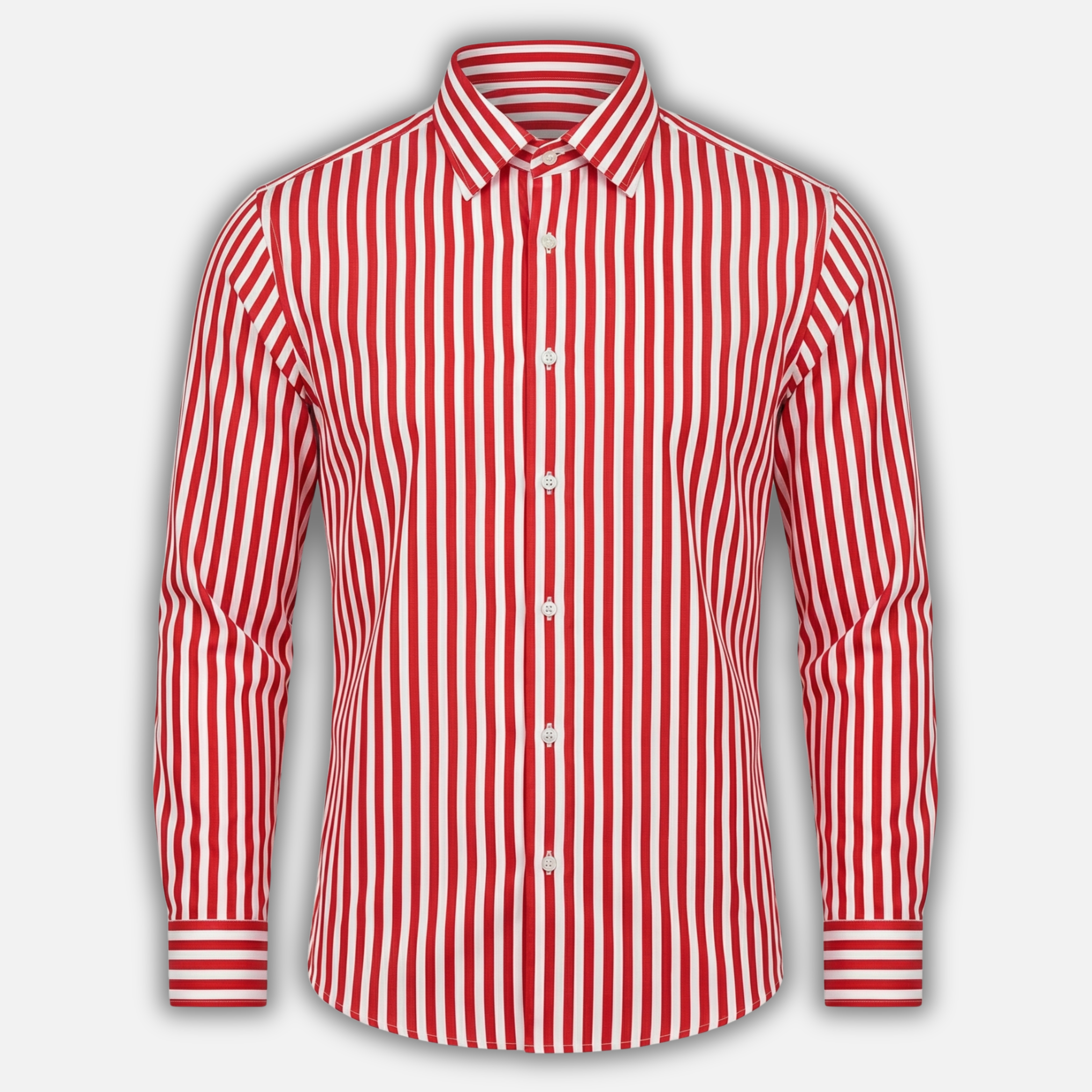 Striped Long-Sleeve Button-Up Shirt for Men