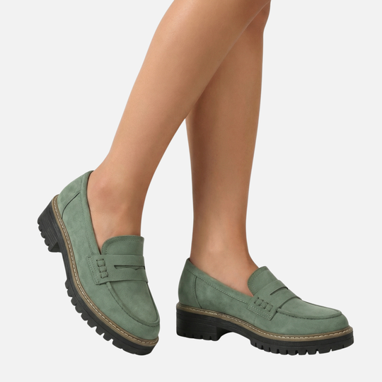 Women’s Chunky Loafer Shoes with Lug Sole