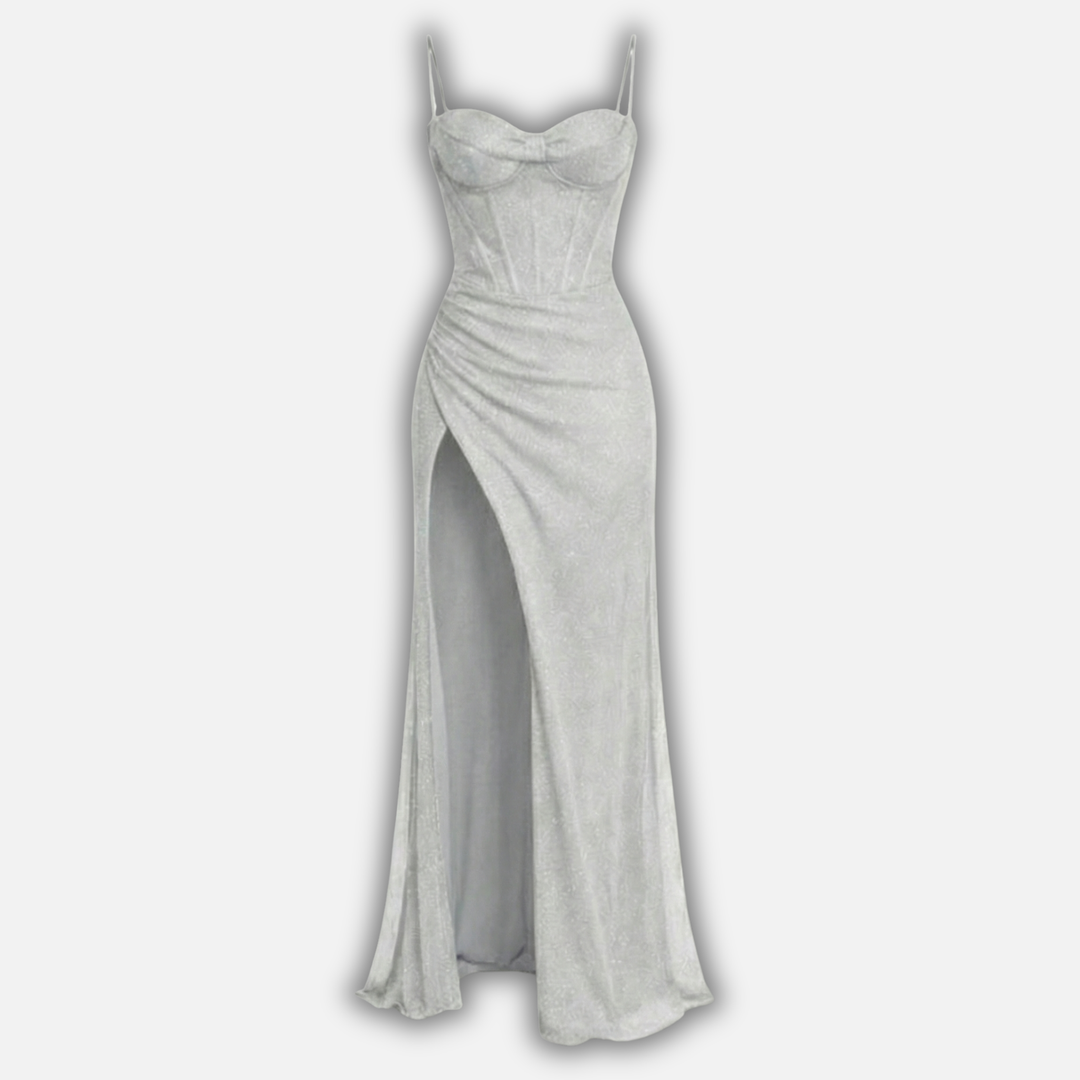 Women’s Corset Maxi Dress with Spaghetti Straps
