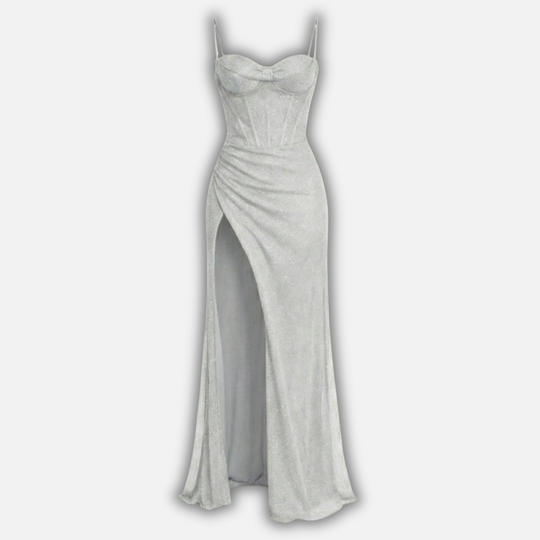 Women’s Corset Maxi Dress with Spaghetti Straps