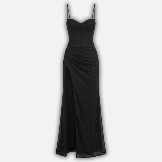 Women’s Corset Maxi Dress with Spaghetti Straps