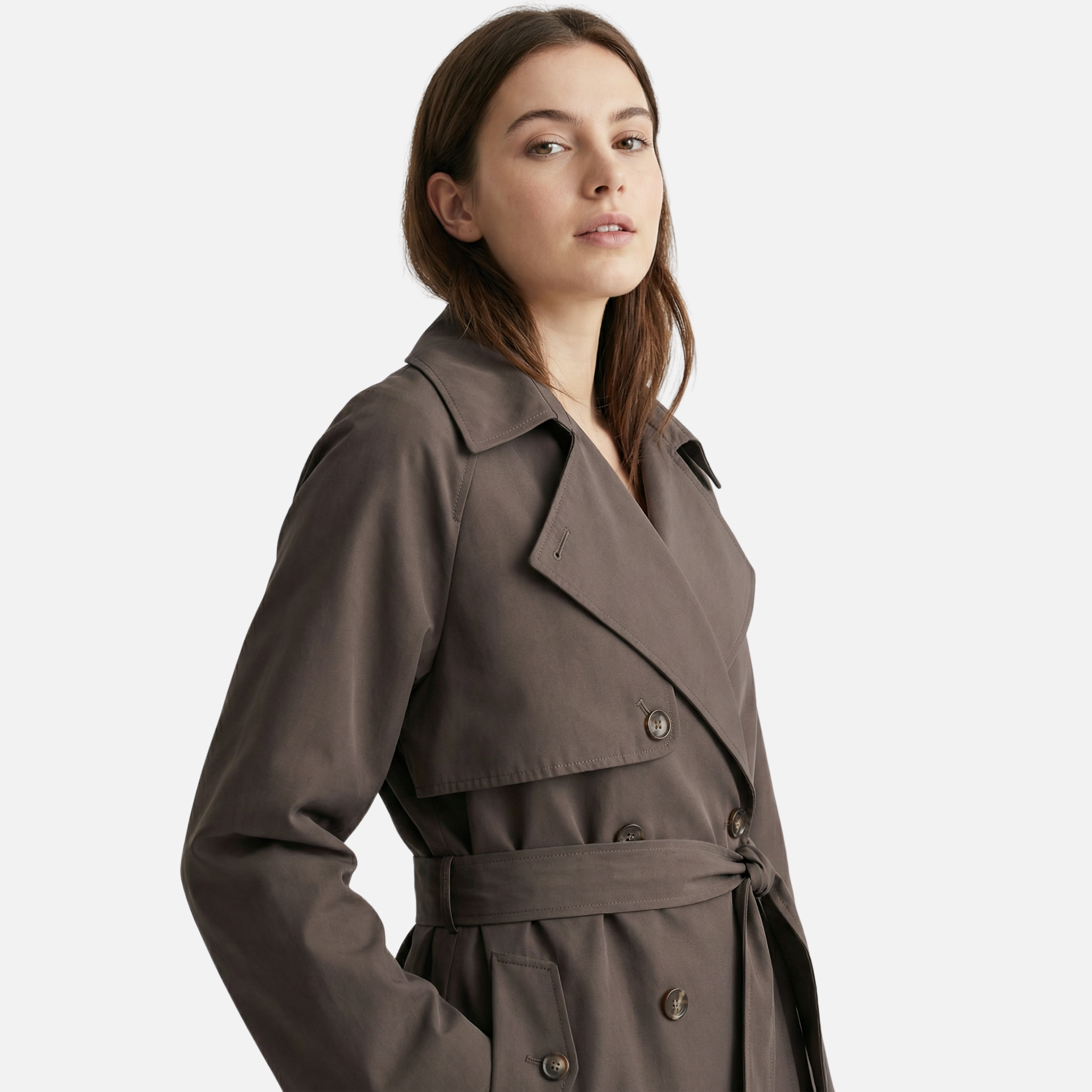 Women’s Double-Breasted Belted Trench Coat