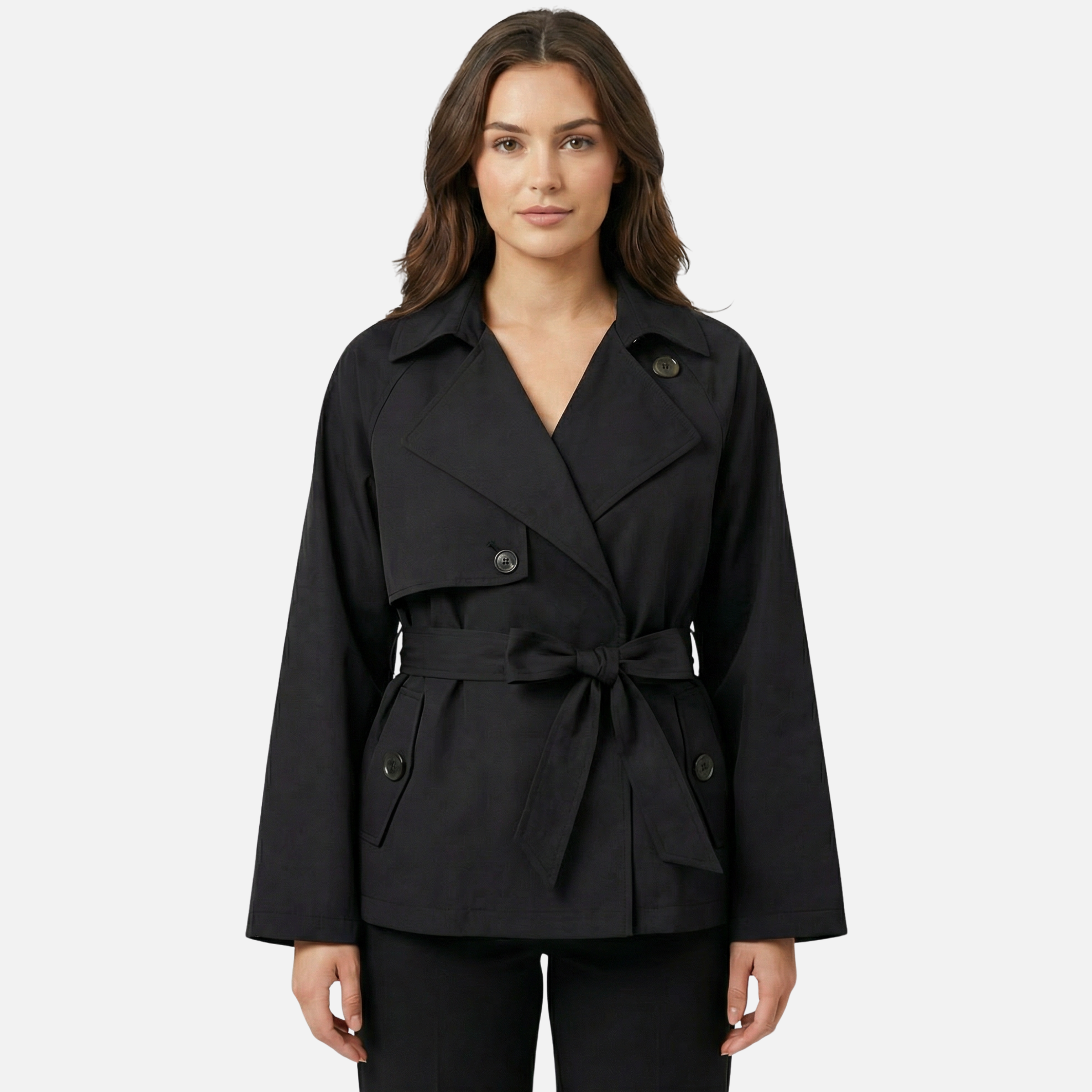 Women’s Double-Breasted Belted Trench Coat