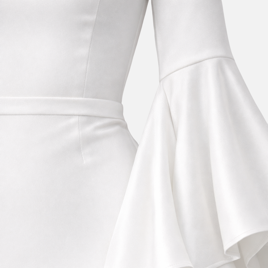 Women’s Draped Maxi Dress with Long Sleeves