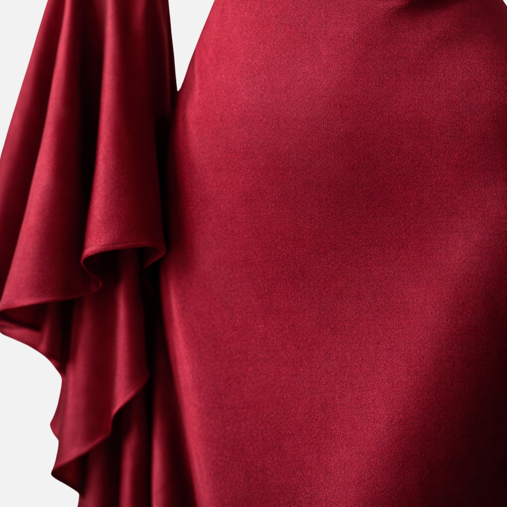 Women’s Draped Maxi Dress with Long Sleeves