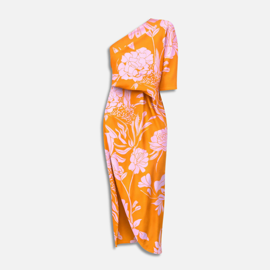 Women’s Floral One-Shoulder Maxi Dress with Side Slit