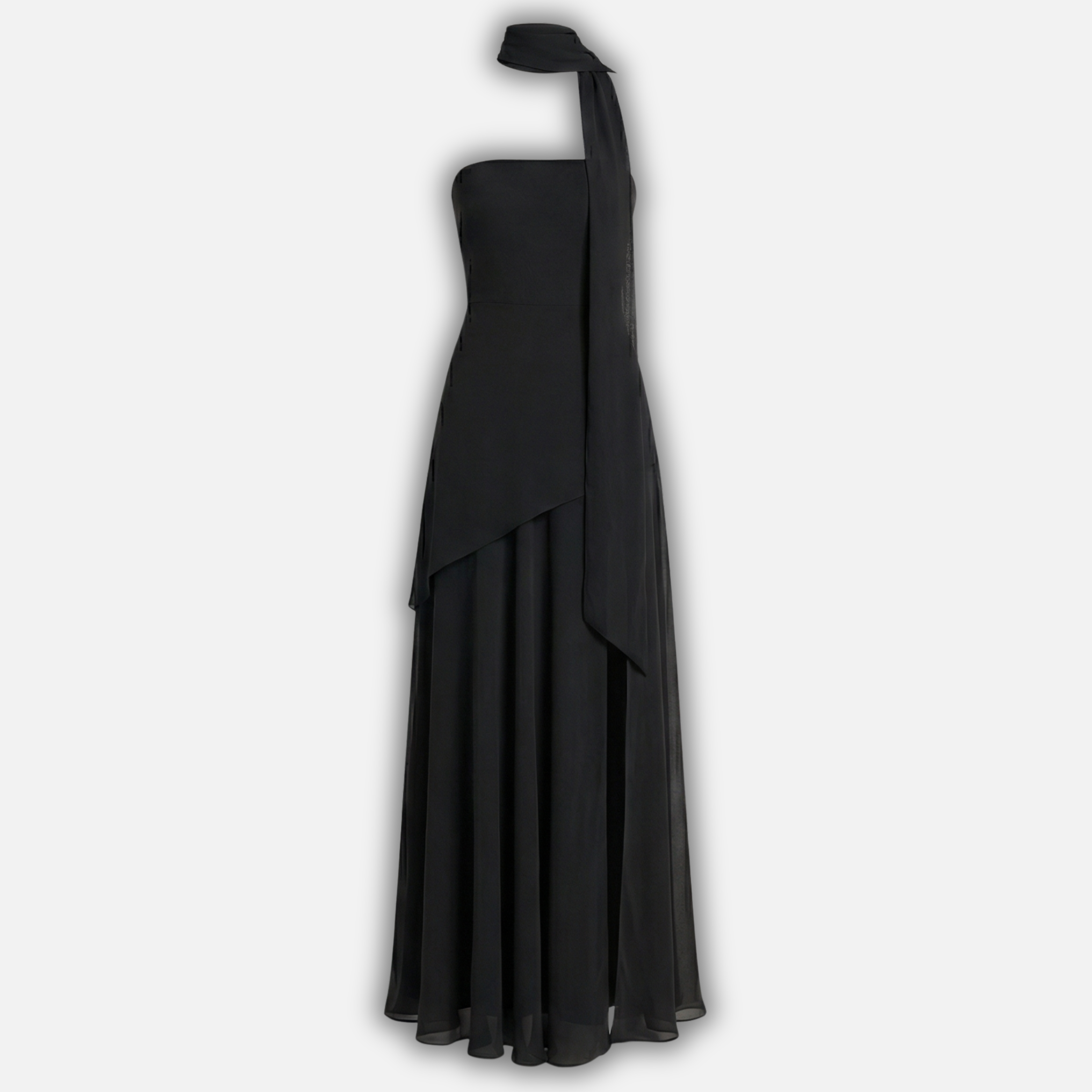 Women’s High-Neck Maxi Dress with Side Slit
