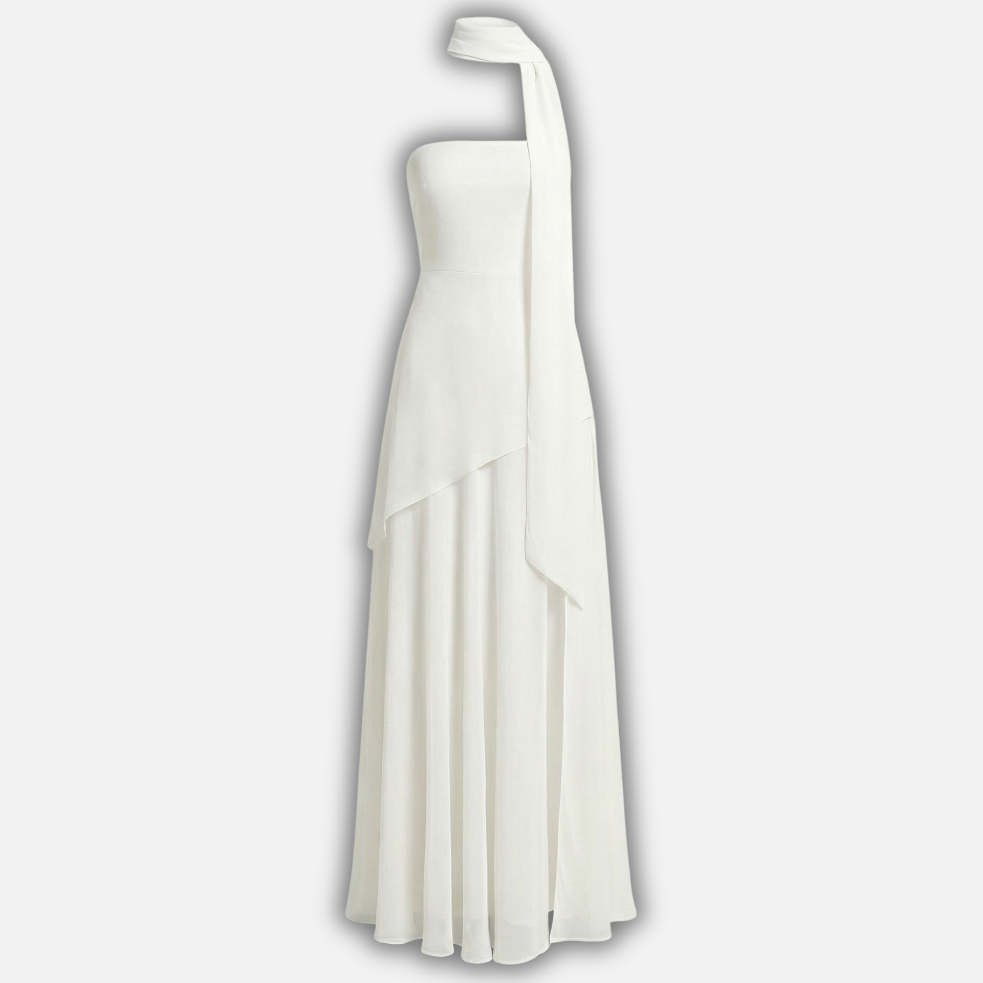 Women’s High-Neck Maxi Dress with Side Slit