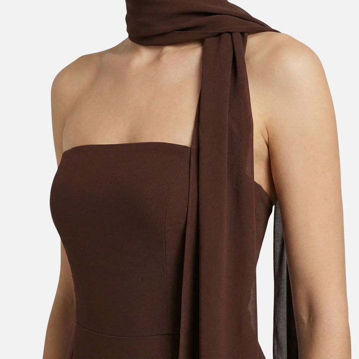 Women’s High-Neck Maxi Dress with Side Slit