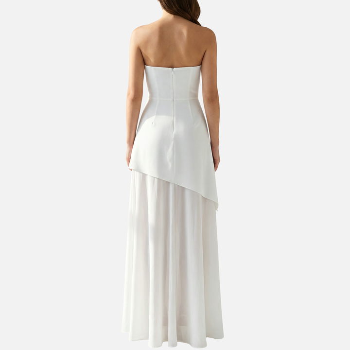 Women’s High-Neck Maxi Dress with Side Slit