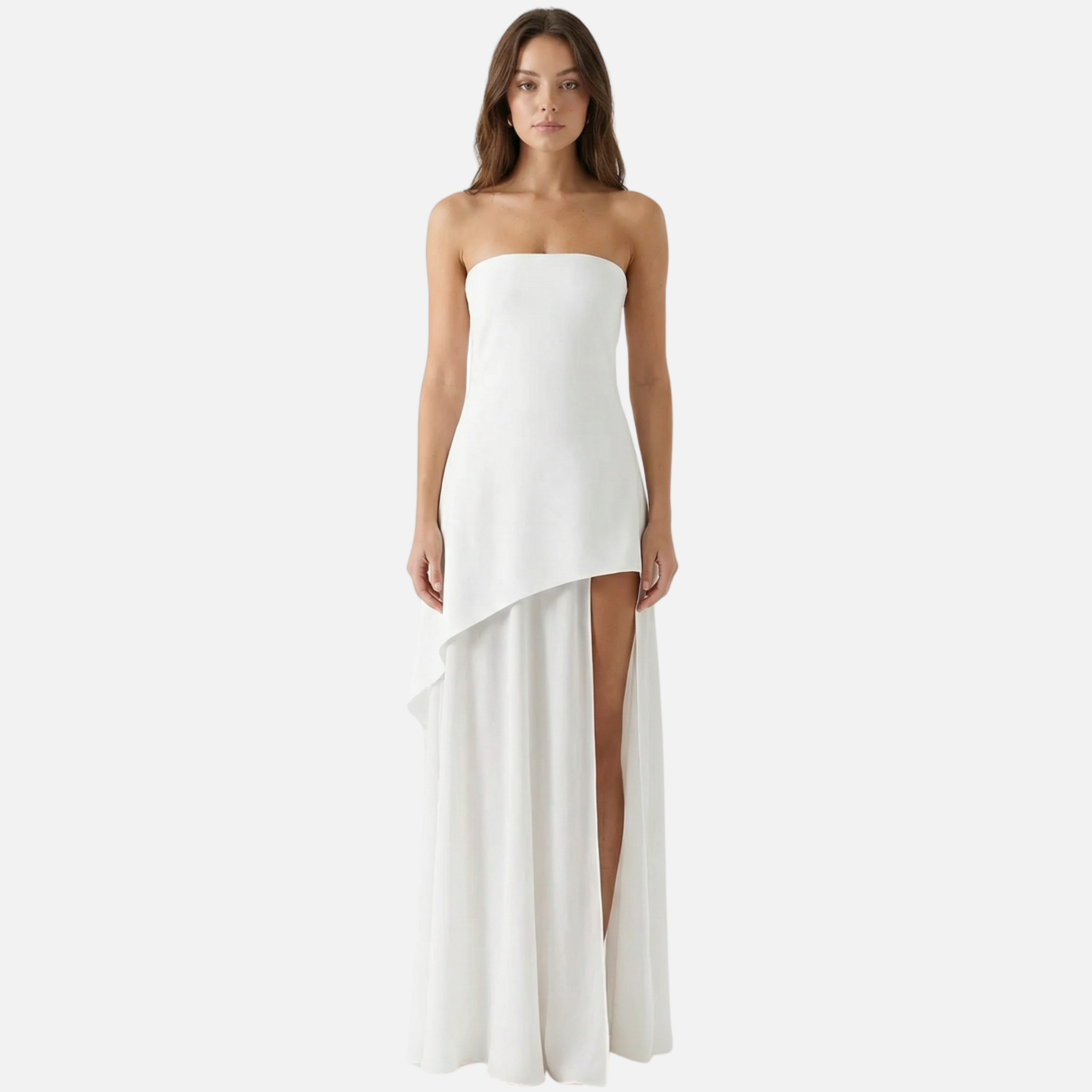 Women’s High-Neck Maxi Dress with Side Slit