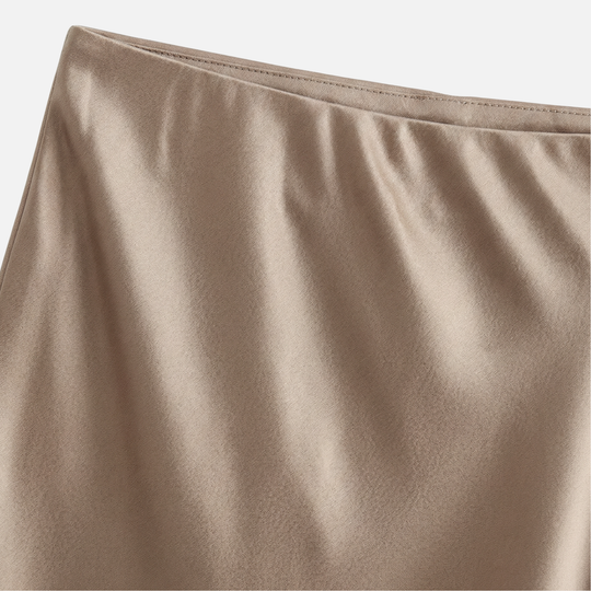 Women’s High-Waist Satin Midi Skirt