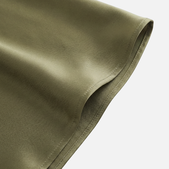 Women’s High-Waist Satin Midi Skirt