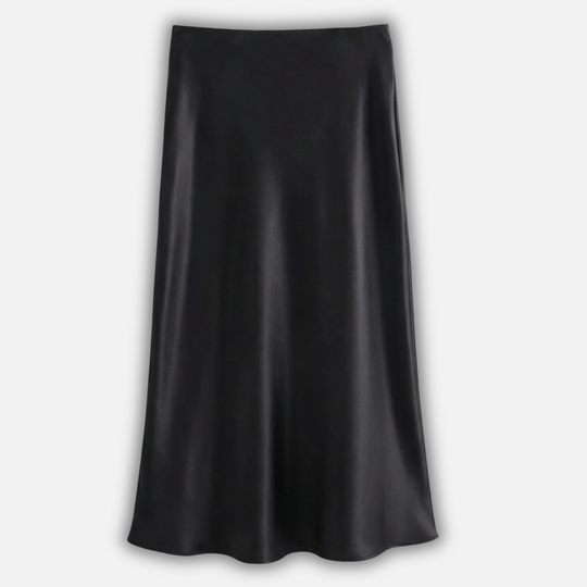 Women’s High-Waist Satin Midi Skirt
