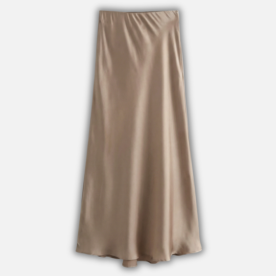 Women’s High-Waist Satin Midi Skirt