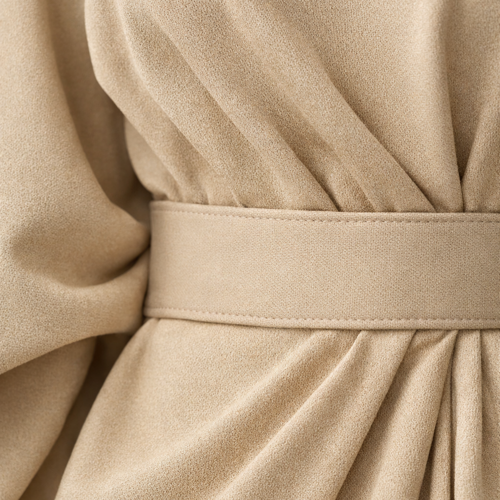 Women’s Lantern Sleeve Dress with Waist Belt