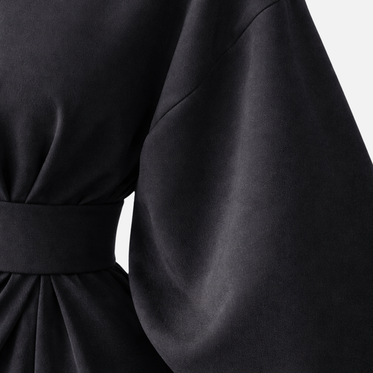 Women’s Lantern Sleeve Dress with Waist Belt