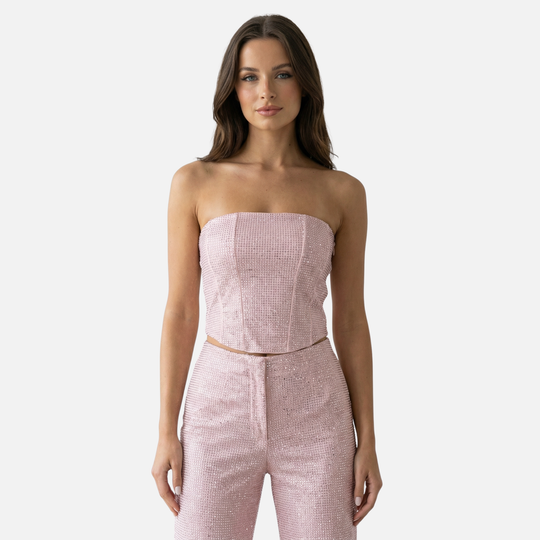 Women’s Liora Glitter Top & High-Waist Trouser Set