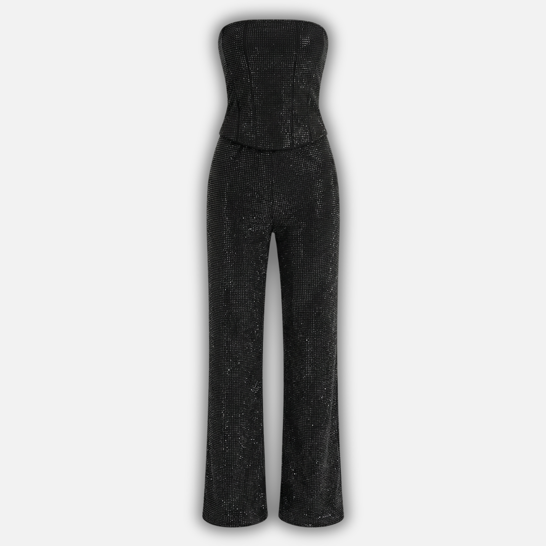 Women’s Liora Glitter Top & High-Waist Trouser Set