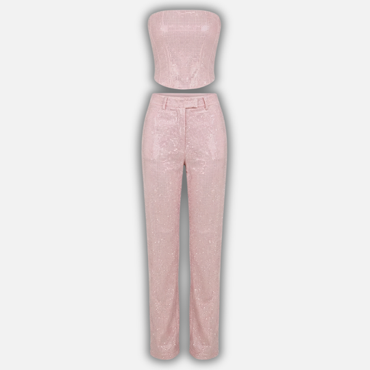Women’s Liora Glitter Top & High-Waist Trouser Set