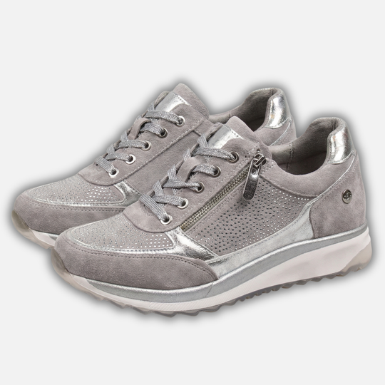 Women’s Metallic Sneakers with Side Zipper