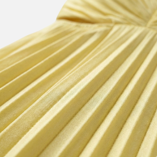 Women’s Pleated Midi Dress with V-Neck Bodice