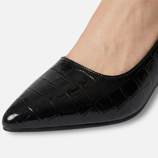 Women’s Pointed Toe Slingback Pumps with Block Heel