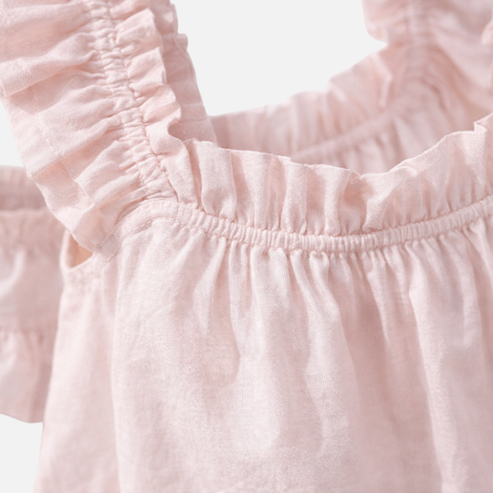 Women’s Ruffled Strap Lounge Set with Matching Shorts