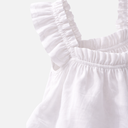 Women’s Ruffled Strap Lounge Set with Matching Shorts