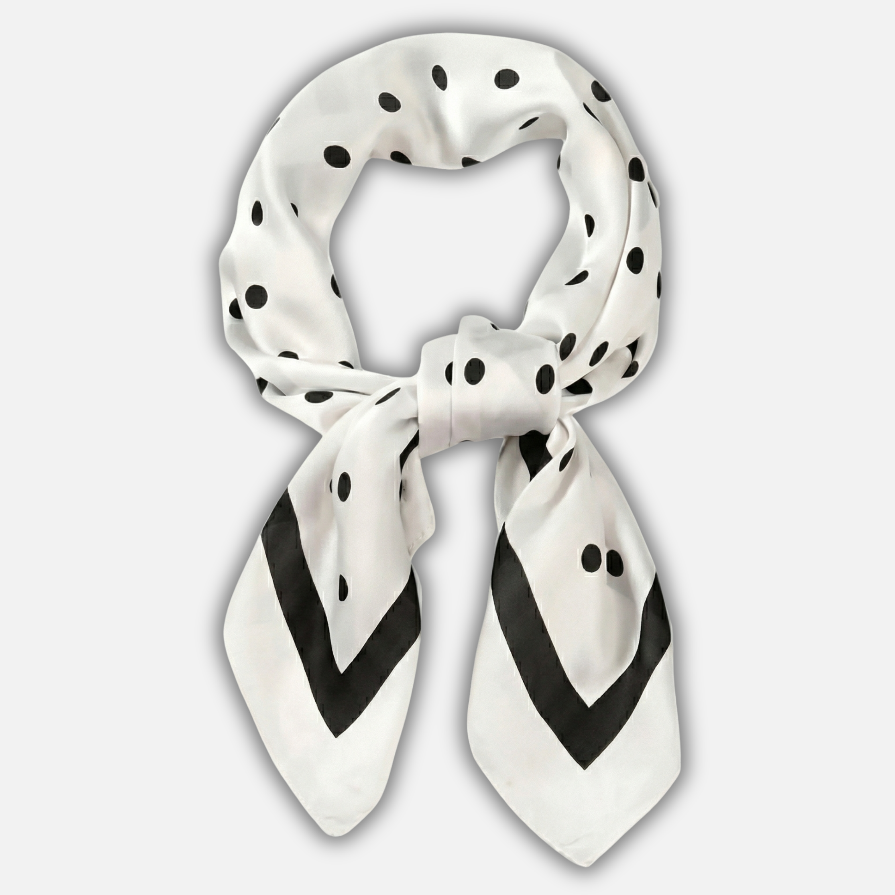 Satin Look Square Scarf with Printed Pattern for Women