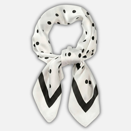 Satin Look Square Scarf with Printed Pattern for Women