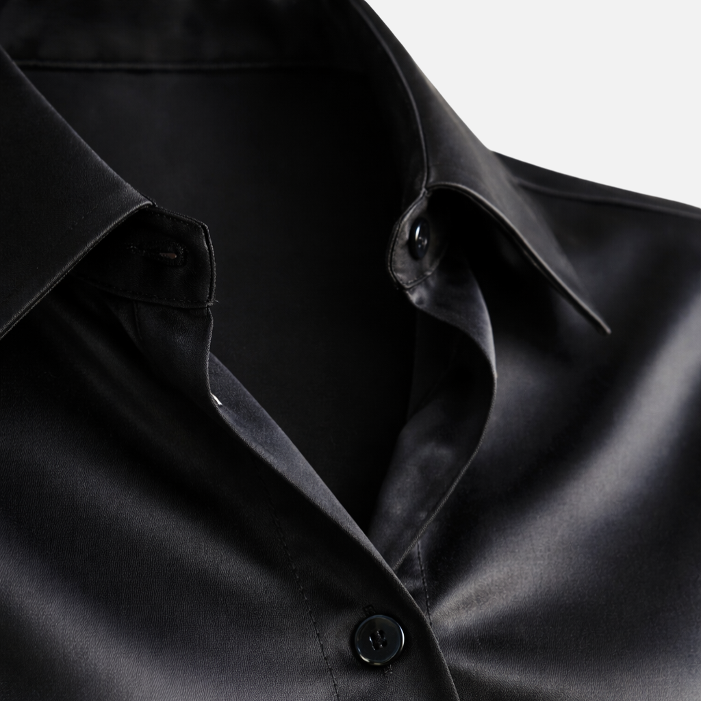 Women’s Satin Blouse with Long Sleeves