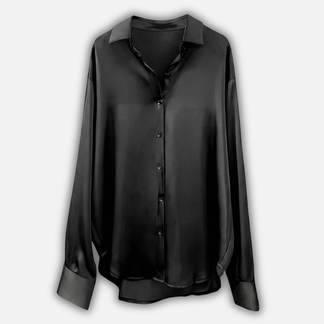 Women’s Satin Finish Blouse with Long Sleeves