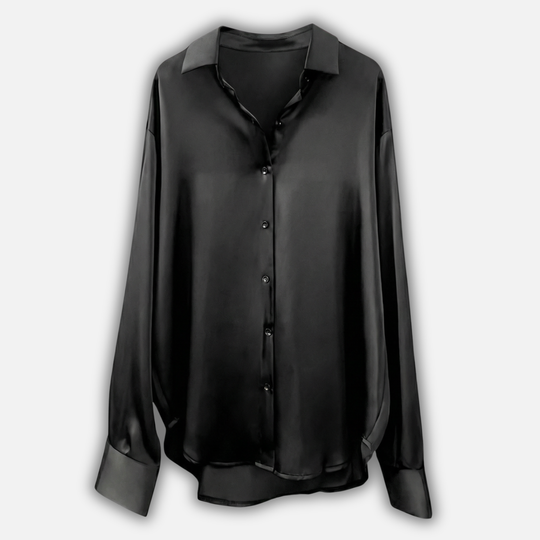 Women’s Satin Finish Blouse with Long Sleeves