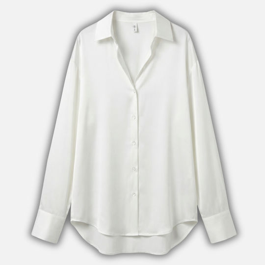 Women’s Satin Finish Blouse with Long Sleeves