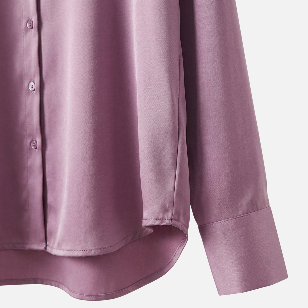 Women’s Satin Finish Blouse with Long Sleeves