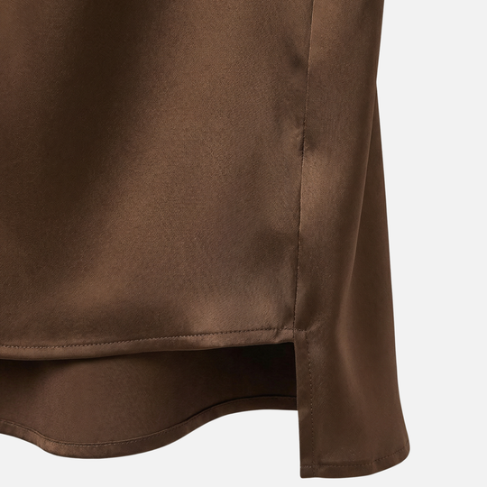 Women’s Satin Finish Blouse with Long Sleeves
