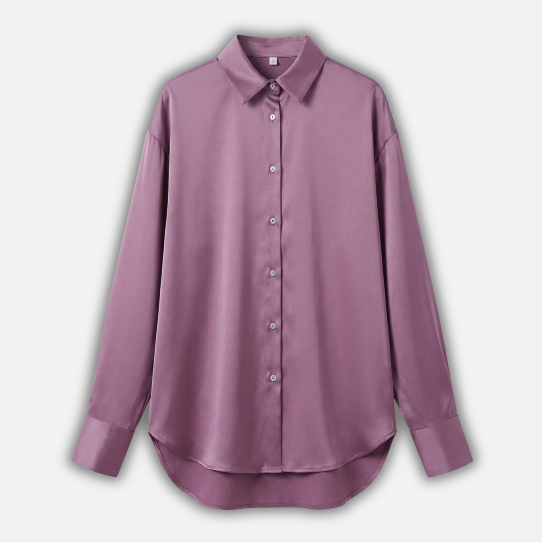 Women’s Satin Finish Blouse with Long Sleeves
